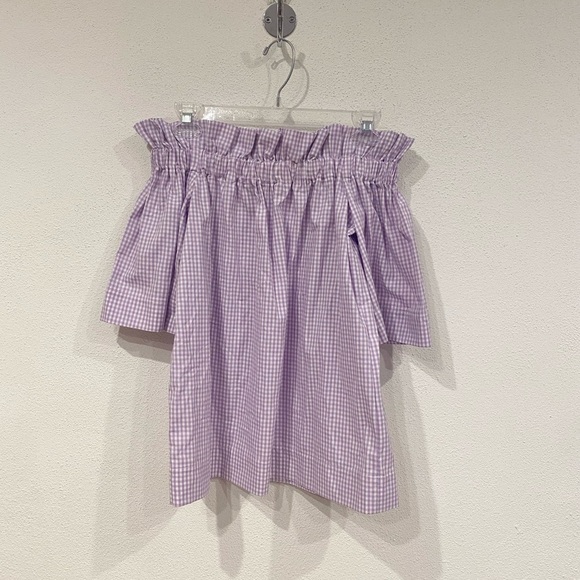 NWT Collyn Raye Gingham Off the Shoulder Top Size XS - Picture 2 of 7